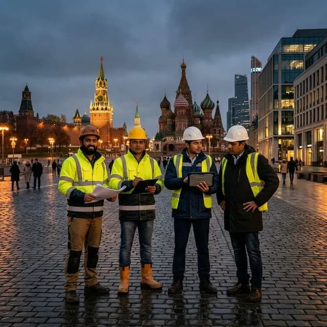 Индийские рабочие на объектах в России — Taha Airwaves